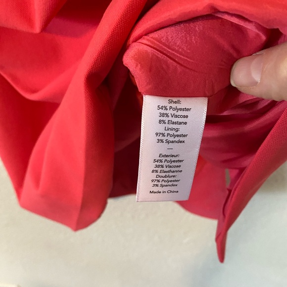 Elizabeth and James Vibrant Coral Backless Dress - Picture 7 of 9